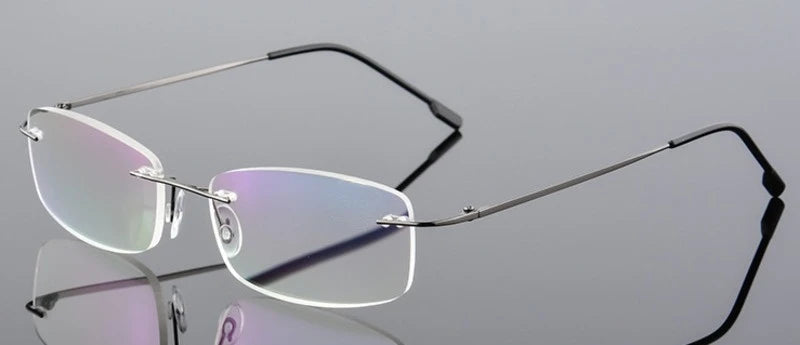 Brightzone Women's Rimless Square Copper Reading Glasses 71202 - Lightweight Blue Light Blocking Readers for Computer Work, Reading & Office Use