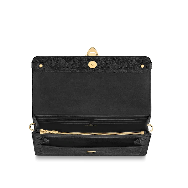 LV Vavin Chain Wallet Monogram Empreinte Noir Crossbody Bag - Luxury Designer Handbag for Women, Perfect for Date Night & Evening Events
