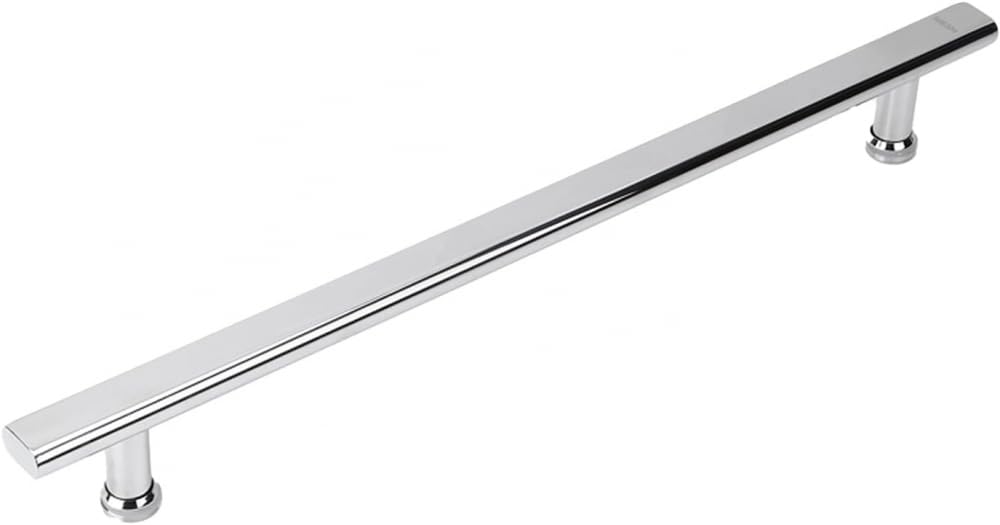 Stainless Steel Push Pull Glass Door Handle - 600mm Full Polished Finish for Bathroom Shower & Cabinet Doors - Durable Door Knob Replacement for Modern Homes
