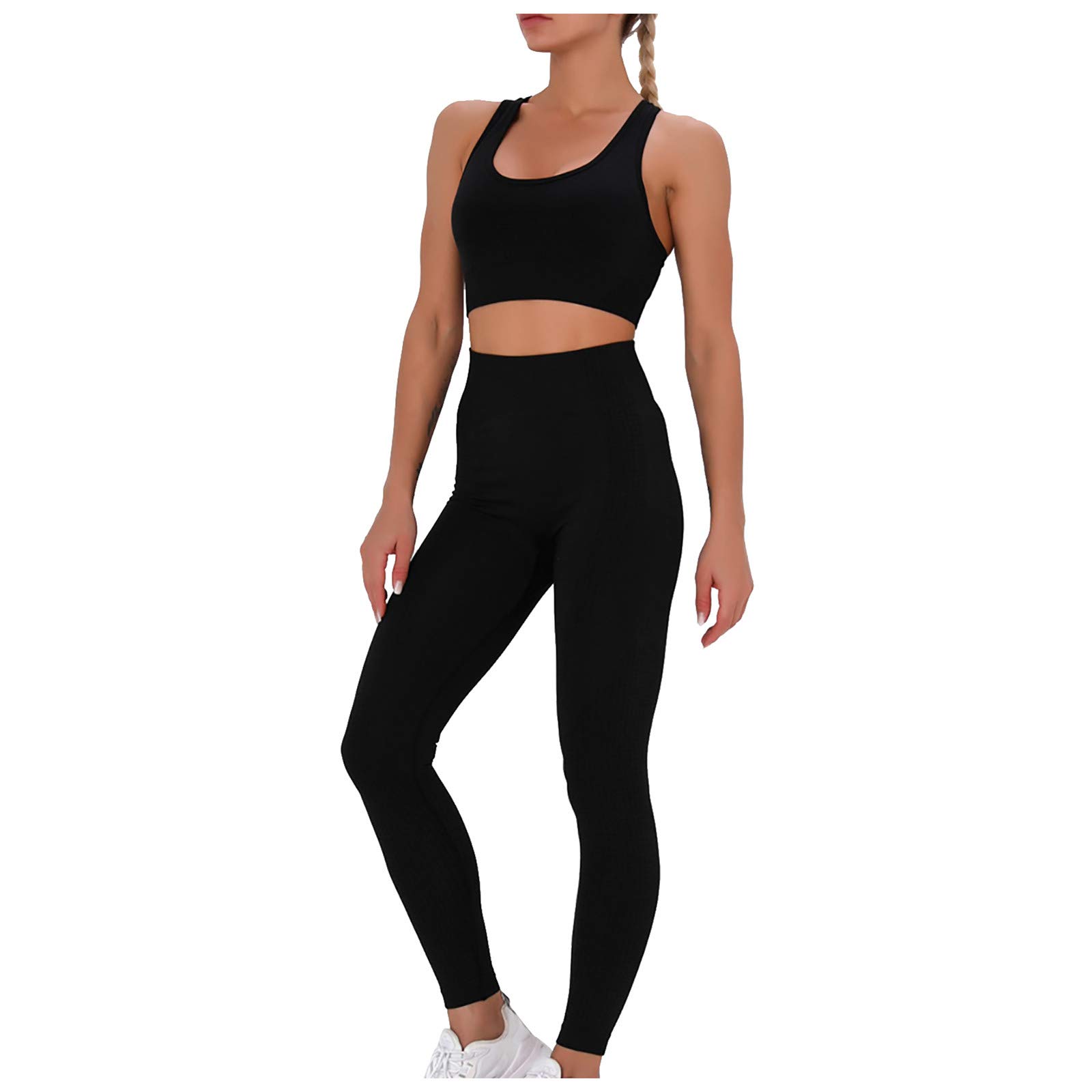 LDGR Women's Seamless Workout Tracksuit - High Waist Yoga Running Outfit for Summer Fitness | Gym, Jogging & Activewear