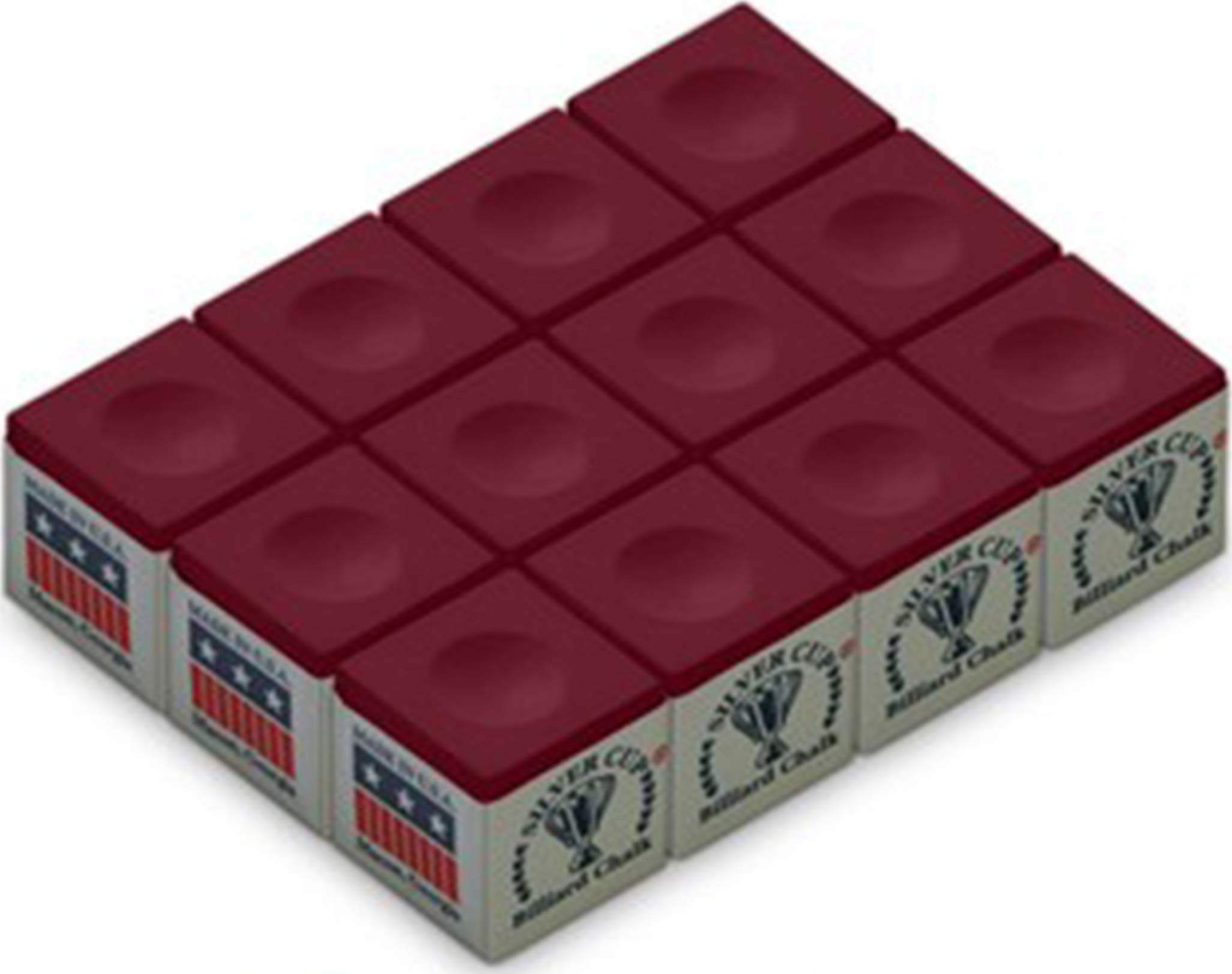Silver Cup SC-12-BURGUNDY Premium Chalk - 12-Piece Box in Elegant Burgundy Color for Restaurants, Cafes & Home Chalkboard Decor