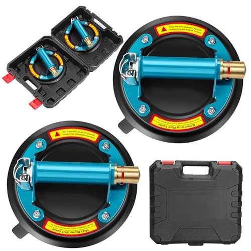 Vacuum Suction Cups W/ Metal Handle and Brass Pump