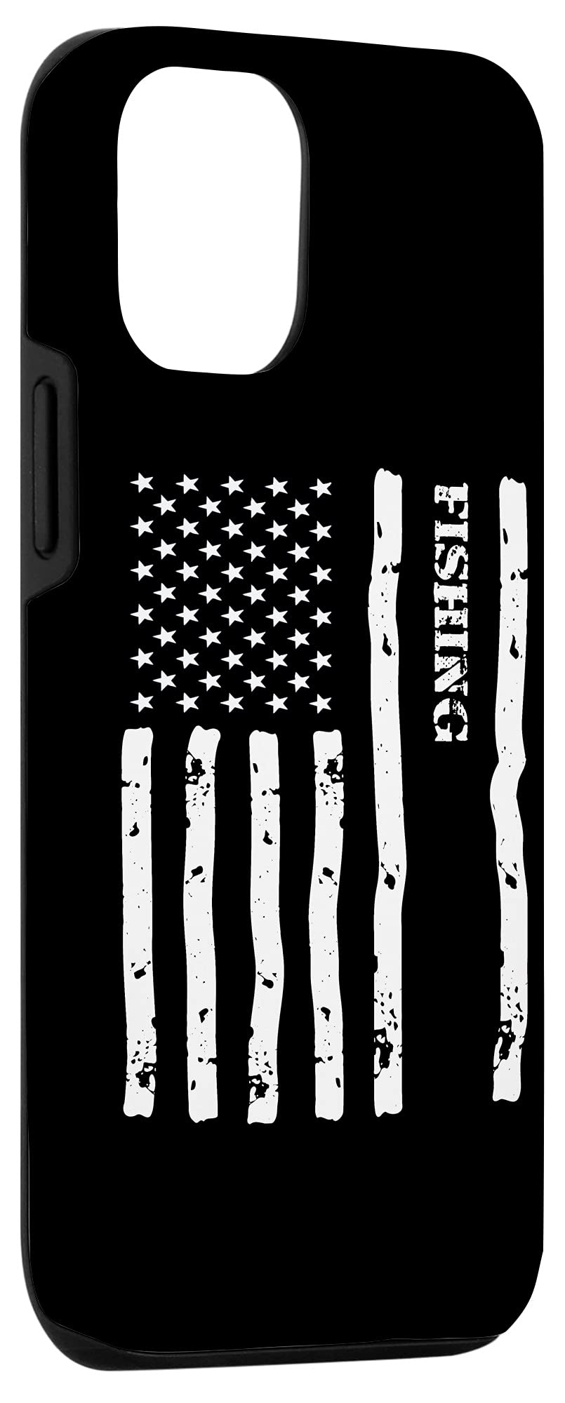 iPhone 12/12 Pro Case with USA Flag Design - Durable Protective Cover for Fishing & Outdoor Activities | Perfect for Fishing Enthusiasts & Patriotic Americans