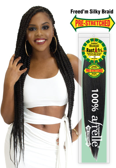 #1 Best Selling Rast Afri Pre-Stretched Braiding Hair - Perfect for Box Braids, Cornrows & Protective Styles (18-24 Inch)