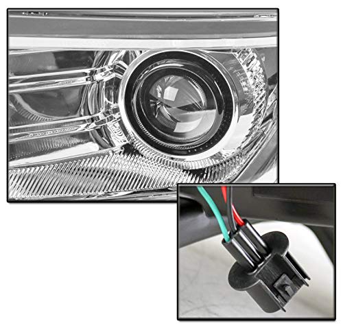2009-2014 Ford F-150 Chrome Projector Headlights - High Performance LED Headlamps for Improved Night Visibility - Perfect for Off-Roading, Truck Upgrades & Night Driving