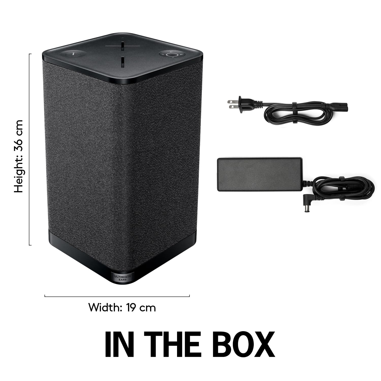 Ultimate Ears Hyperboom Portable & Home Wireless Bluetooth Speaker - High Power Loud Speaker with Big Bass, IPX4 Water Resistant, 150ft Range - Perfect for Outdoor Parties, Beach Trips & Home Entertainment (Black)