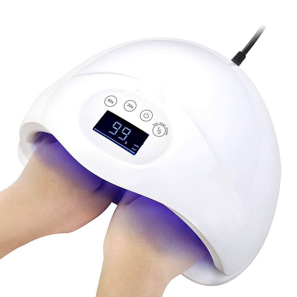 48W LED UV Nail Lamp for Gel Polish Curing - Professional Shellac & LED Nail Dryer with Timer Sensor - Perfect for Home Manicures & Salon Nail Art