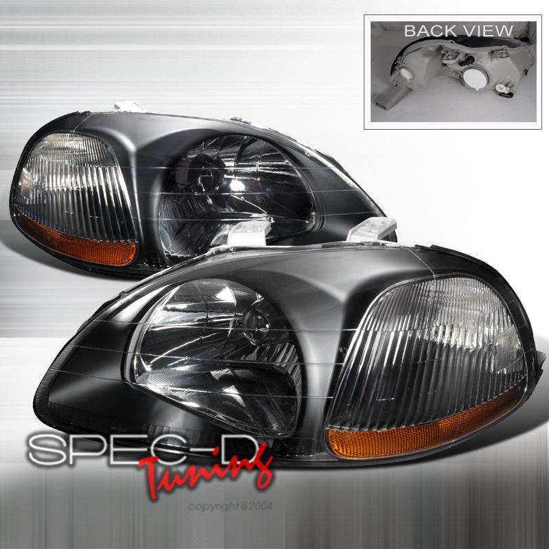 JDM Euro Headlights for 1996-1998 Honda Civic - High Performance LED Lights for Night Driving & Car Customization