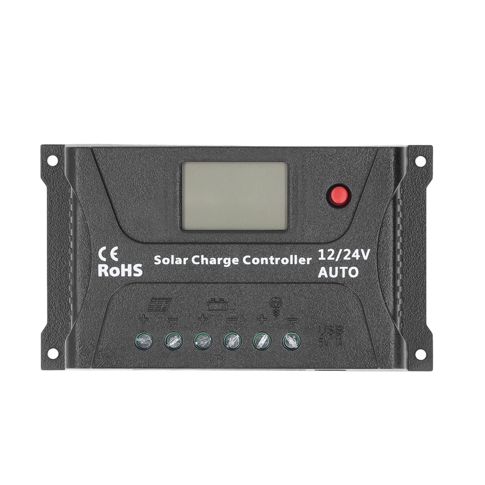 20A PWM Solar Charge Controller for RV - Waterproof ABS Solar Panel Regulator with LCD Display | Perfect for RV, Marine, Off-Grid & Camping Power Systems