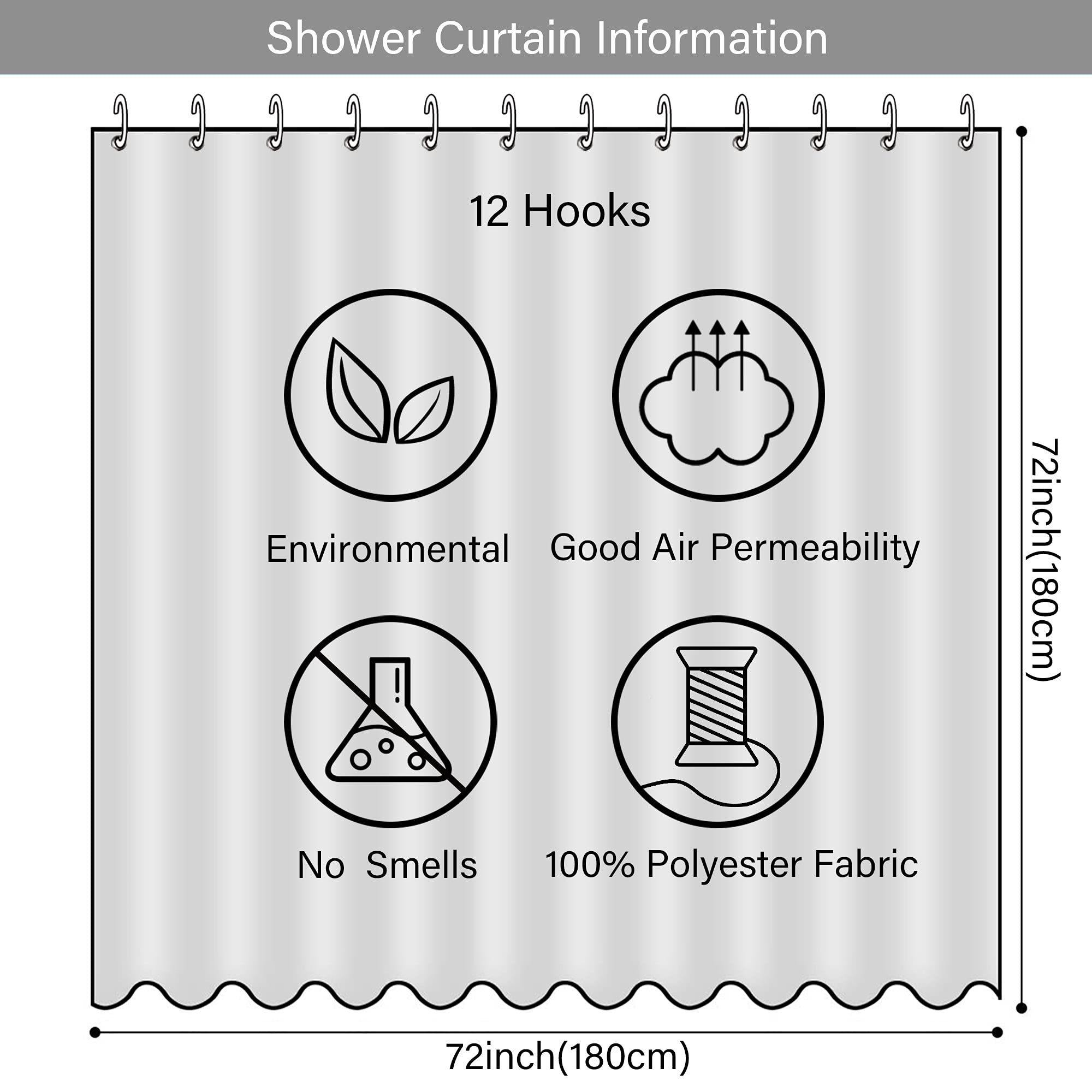 ECOTOB Winter Snow Shower Curtain - Christmas Snowman with Red Cardinal in Snowy Forest Design, Waterproof Fabric Bath Curtain with Hooks (72x72 Inch) for Holiday Bathroom Decor & Cozy Winter Home Atmosphere