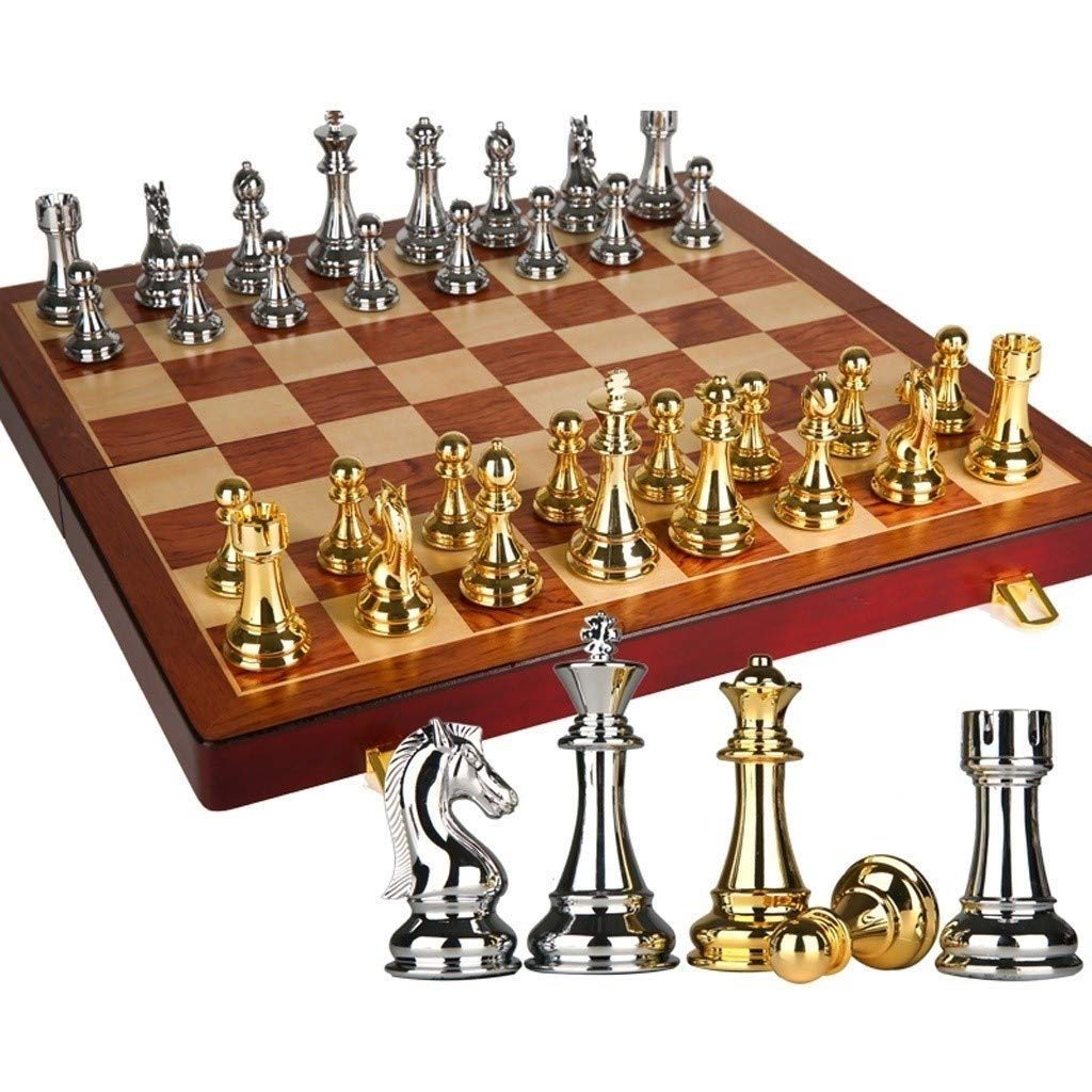 Premium Folding Wooden Chess Set - International Standard Chess Board Game with 32 Pieces, Portable Travel Size (11.82 Inches) - Perfect for Home, Office, Park & Travel Entertainment