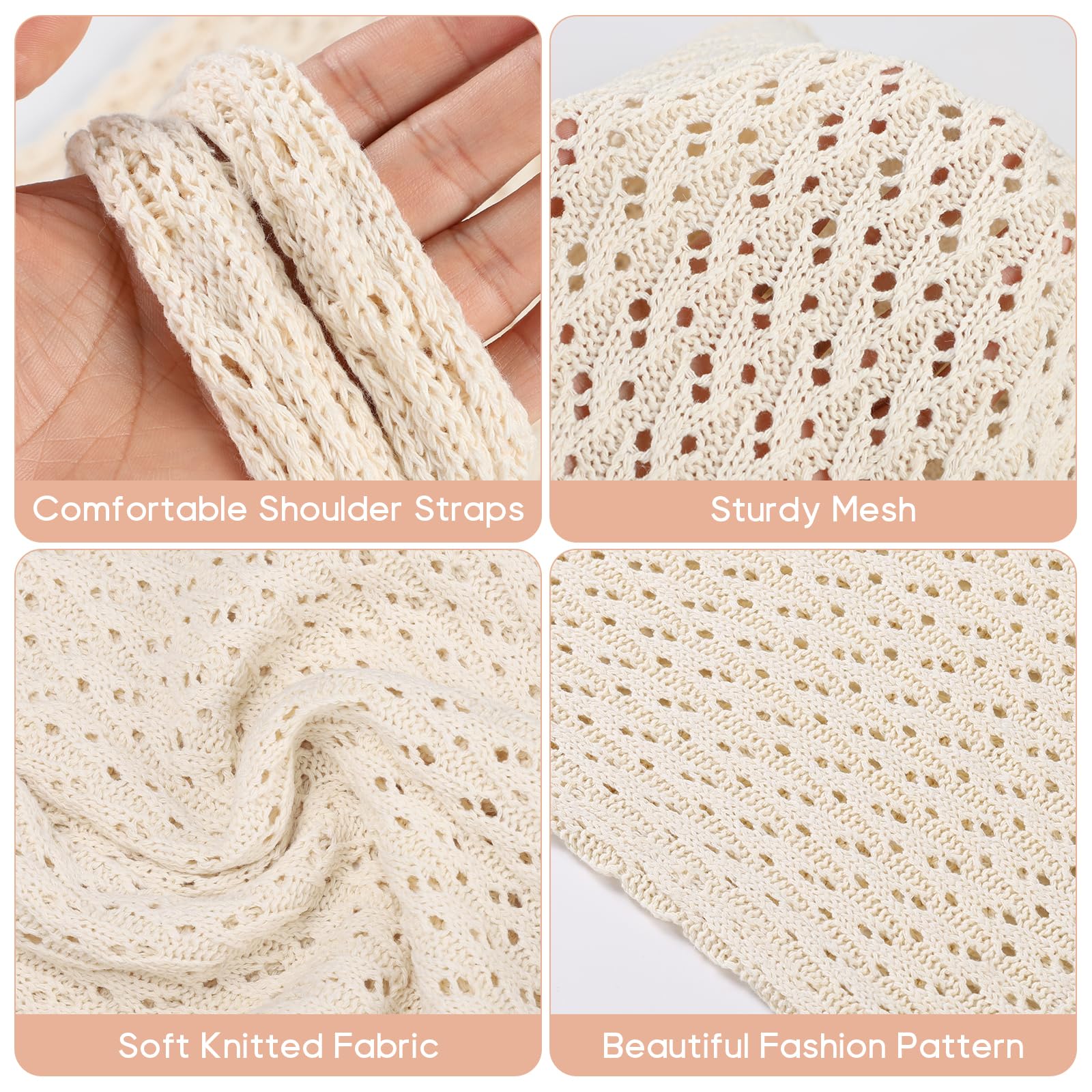 Sightor Crochet Tote Bag for Women - Breathable Mesh Beach Bag, Handmade Knit Summer Hobo Purse, Boho Style Vacation Shoulder Bag | Perfect for Beach Trips, Poolside Lounging & Summer Outings