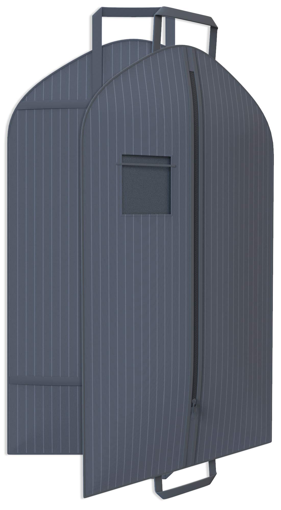 Premium Grey Suit Garment Travel Bags with ID Tag Window - Heavy Duty & Lightweight for Business Trips, Weddings & Formal Events
