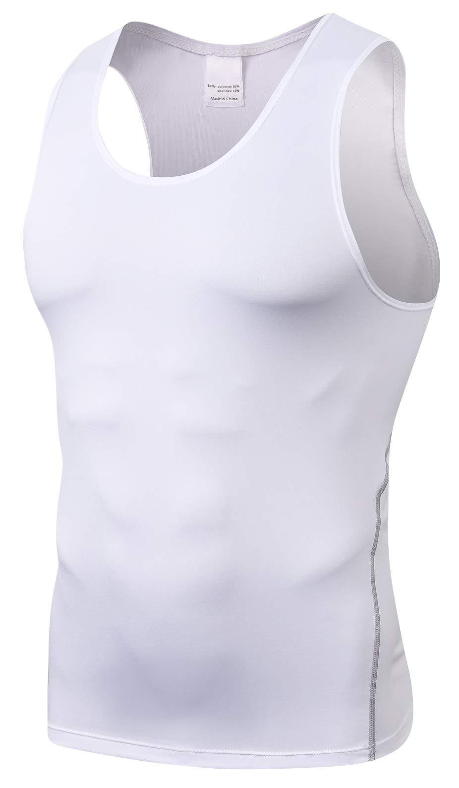 Men's Compression Sports Tank Top - Moisture Wicking Workout Shirt for Running & Gym - YEL1001 | Athletic Performance Apparel for Active Lifestyles