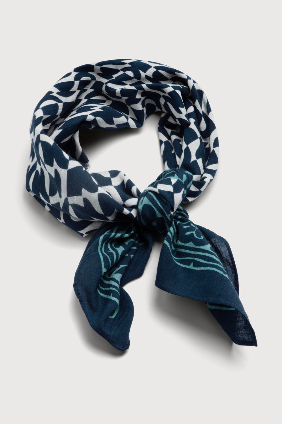 Stylish Block Print Bandana - Lightweight & Breathable Cotton Scarf for Women & Men - Perfect for Outdoor Activities, Fashion Accessories, and Travel