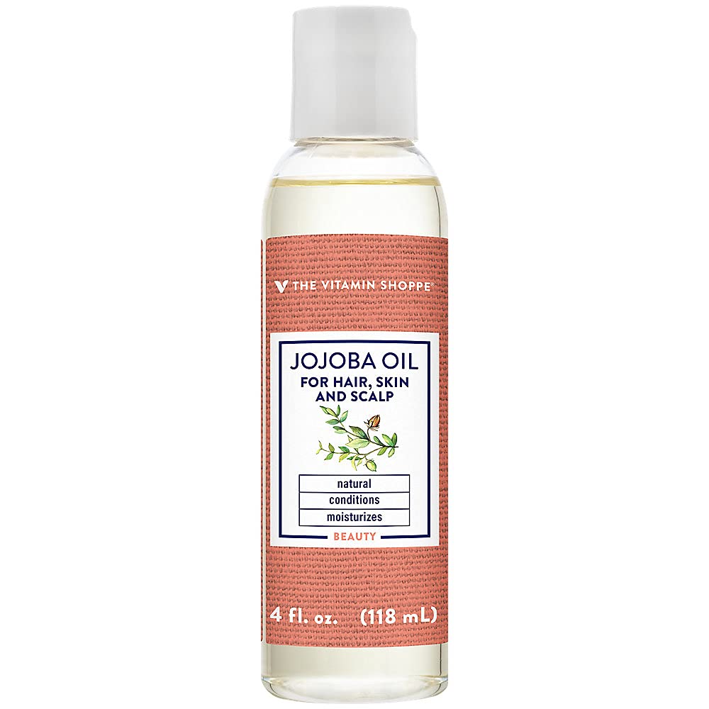 Organic Jojoba Oil for Hair Growth, Skin & Scalp Care - Natural Moisturizer, Makeup Remover & Hair Conditioner - 100% Pure Cold Pressed Plant Extract (4 fl oz) - Perfect for Daily Hydration, DIY Beauty Recipes & Aromatherapy