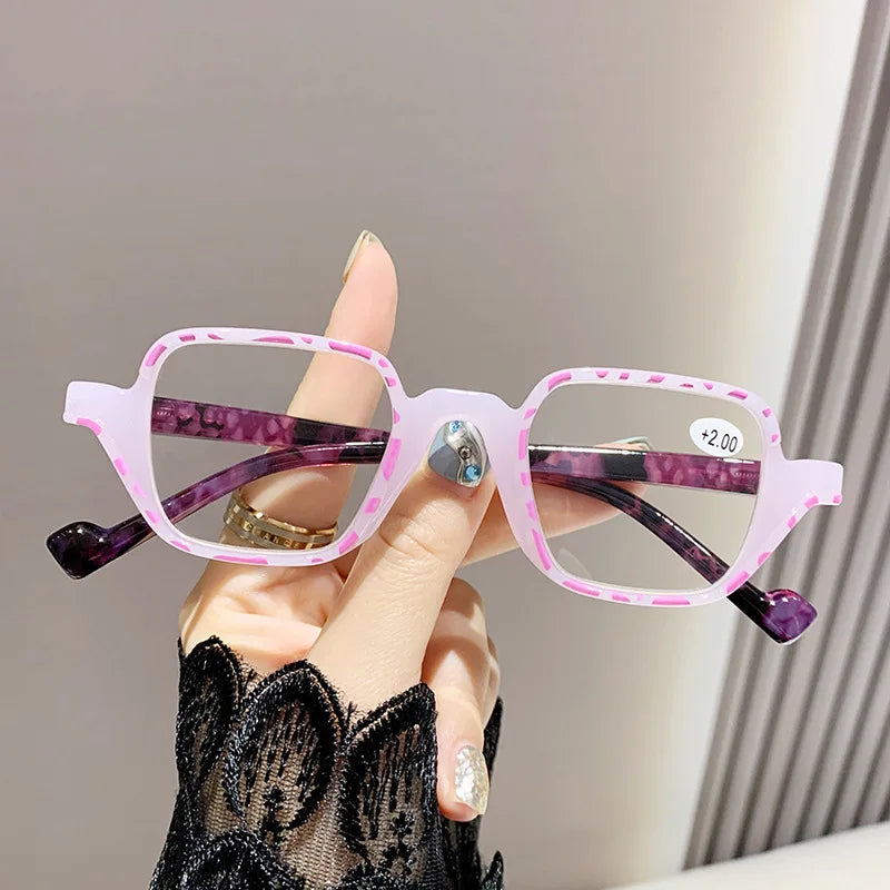 CCspace Women's Full Rim Square Polycarbonate Reading Glasses +1.00 to +4.00 Strength - Lightweight & Durable Eyewear for Reading, Computer Work & Daily Use