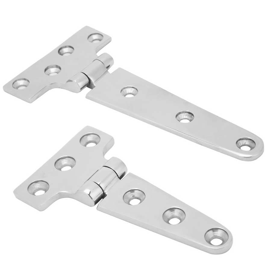 316 Stainless Steel Heavy Duty T-Hinge - Marine Grade Hinges for Boat, Caravan, Cabinet, Shed, Garden Gate & Wooden Door Hardware | Corrosion Resistant Outdoor Use