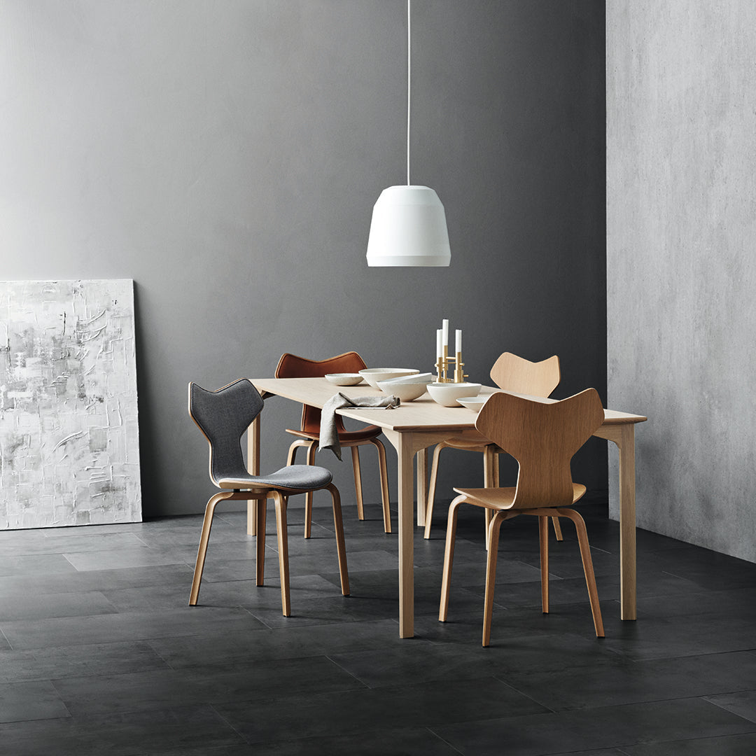 Grand Prix Chair 4130 - Clear Lacquered Wood Frame with Front Upholstered Seat - Modern Dining Chair for Home & Restaurant Use