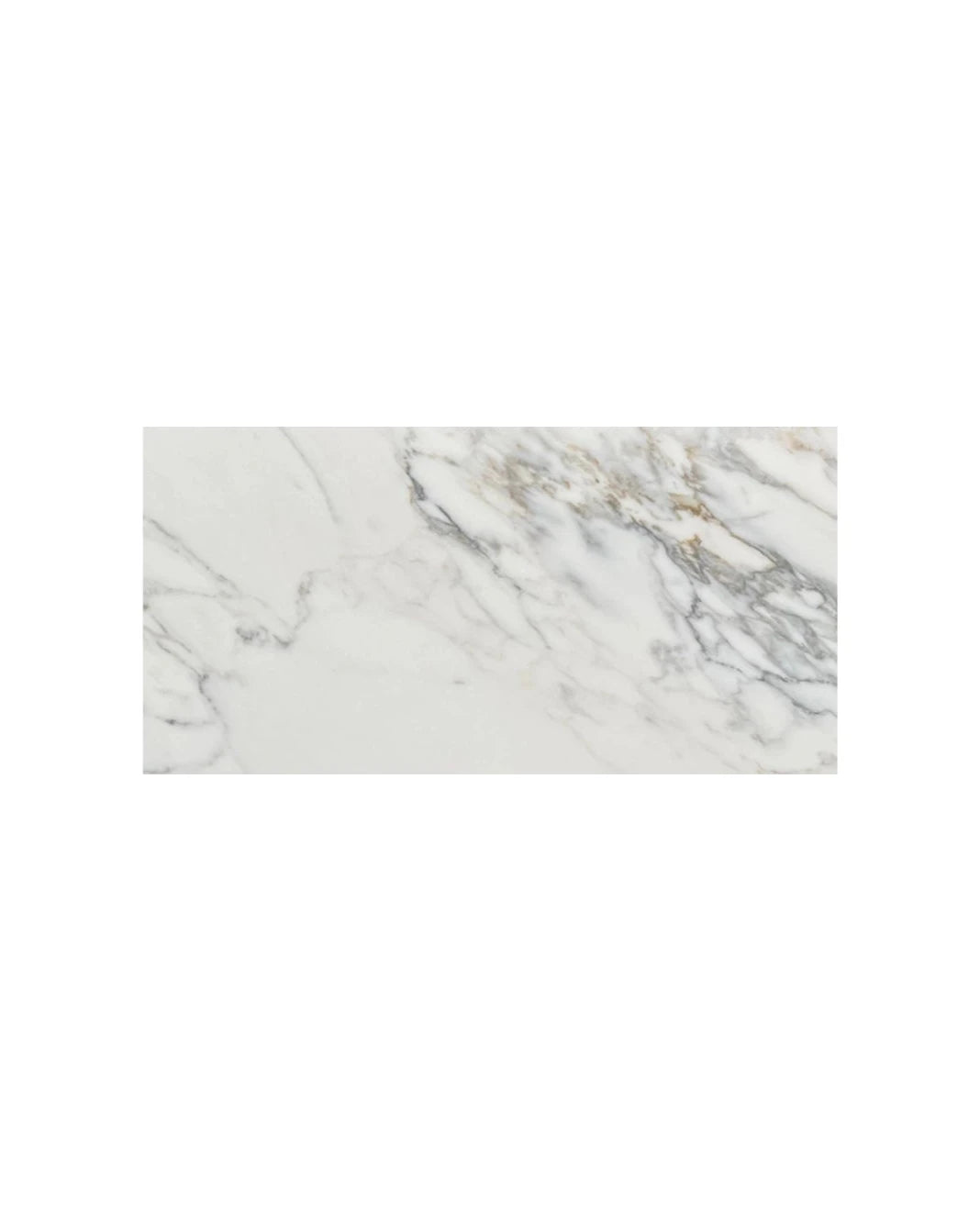 Premium Calacatta Gold 6x12 Subway Tile - Elegant Marble Look Ceramic Wall & Backsplash Tile for Kitchen, Bathroom & Shower - Waterproof & Easy to Clean
