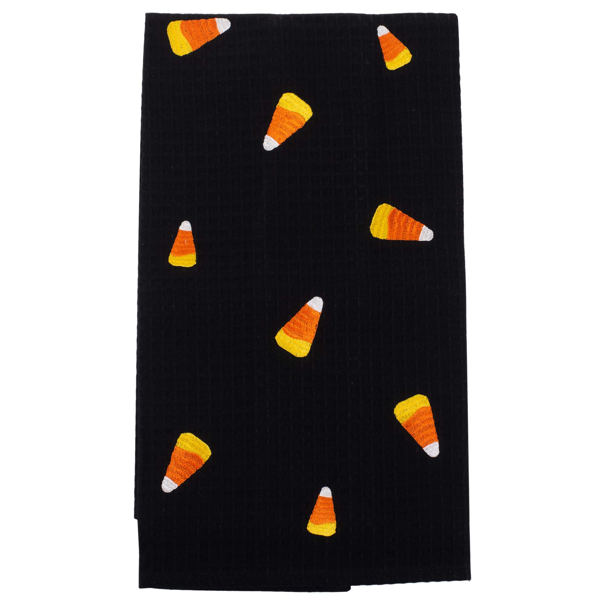 18x27 Inch Halloween Kitchen Towel - Candy Corn Print, Absorbent Cotton Dish Towel for Drying Dishes, Hands & Decor - Perfect for Fall, Thanksgiving & Halloween Decorations