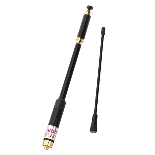 AL-800 10W Telescoping Dual Band Antenna for Walkie Talkie - Long Range Communication for Outdoor, Hiking, Camping & Emergency Use
