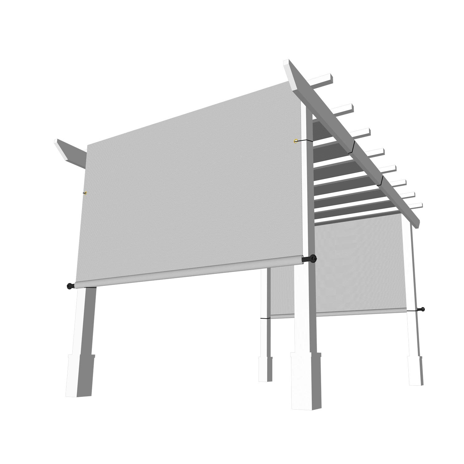 3'x31' Universal Waterproof Pergola Shade Cover - UV Block, Light Grey for Patio Privacy & Sun Protection