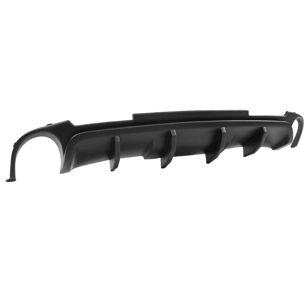 FREEMOTOR802 Rear Bumper Diffuser for 2013-2014 Ford Mustang V6 & GT | V2 Style Unpainted Black PP Spoiler | Upgrade Car Exterior for Enhanced Style & Aerodynamics