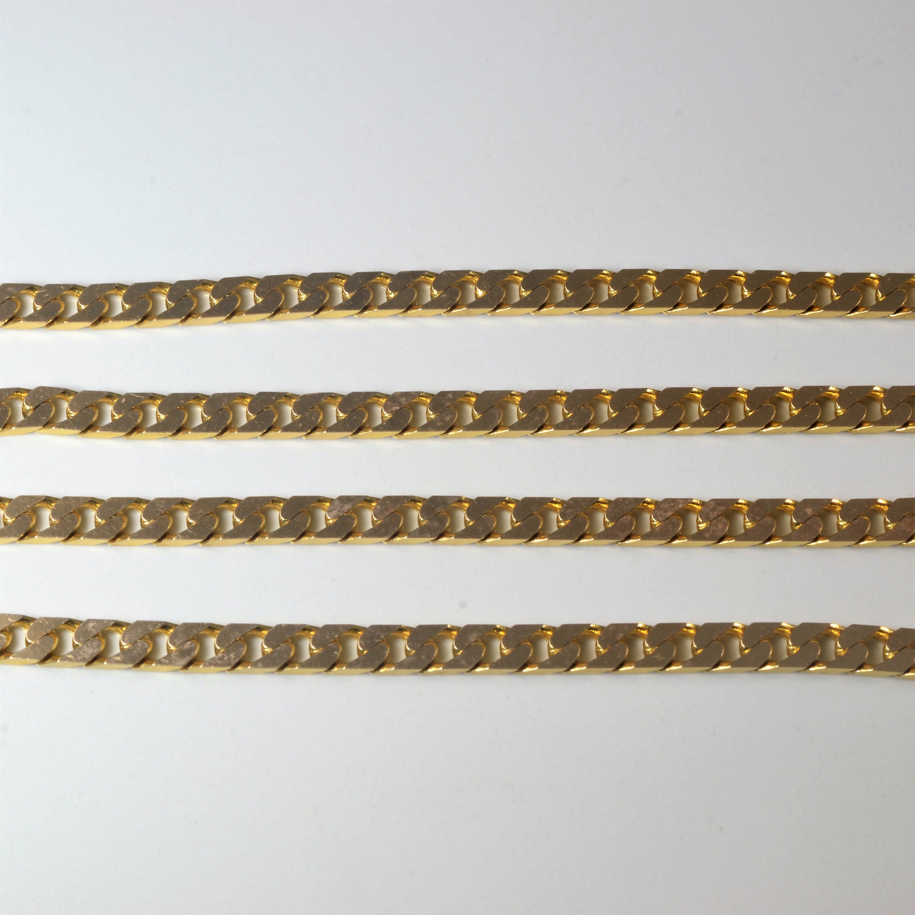 10K Yellow Gold Curb Link Chain 23