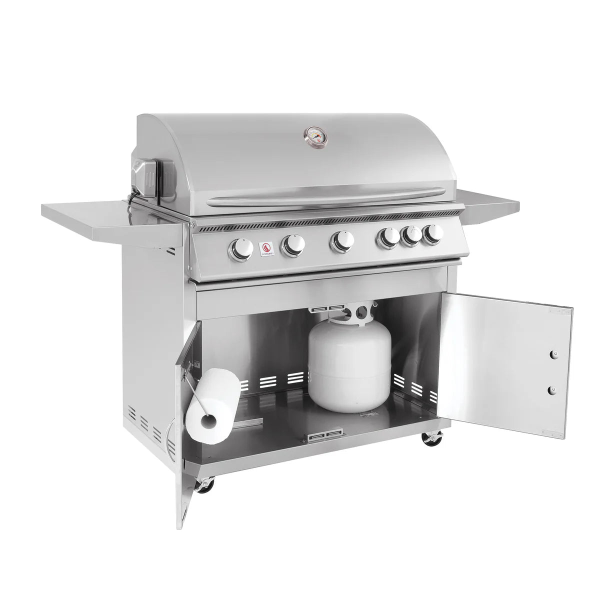 Summerset Grills Sizzler 40 Inch Freestanding Gas Grill - Outdoor BBQ Grill with 4 Burners, Stainless Steel Construction for Backyard, Patio & Camping Cooking