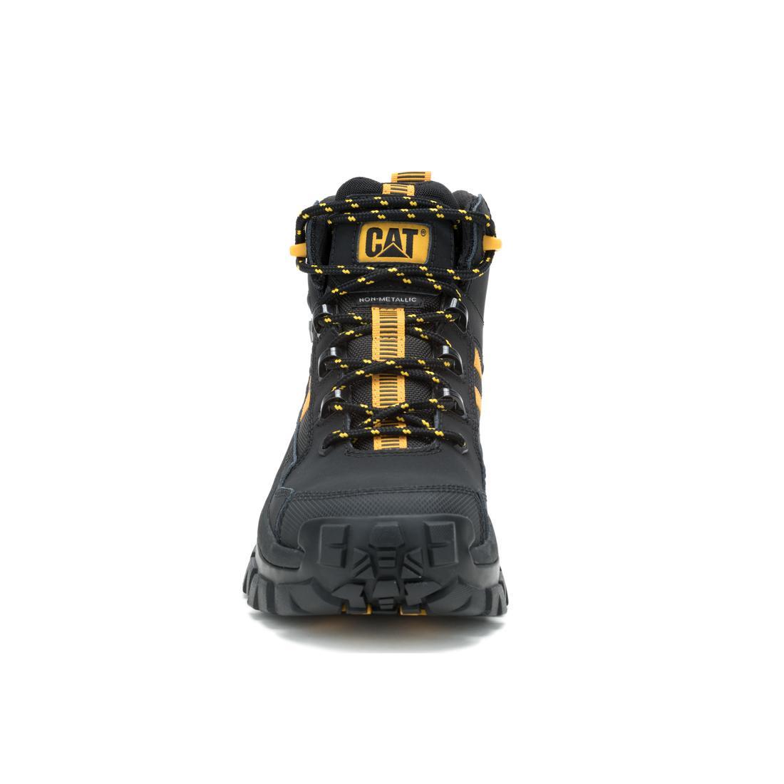 **Invader Mid Vent Waterproof Composite Toe Work Boots for Men - Black - Durable Safety Shoes for Construction, Hiking & Outdoor Work**