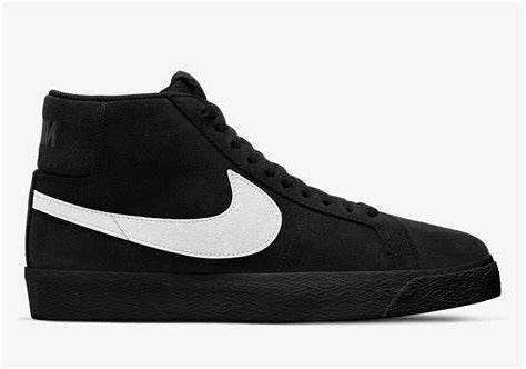 Nike SB Blazer Mid Skateboarding Shoes - Black/White Men's & Women's Sneakers for Streetwear & Casual Wear | Perfect for Skateboarding, Urban Fashion & Everyday Comfort