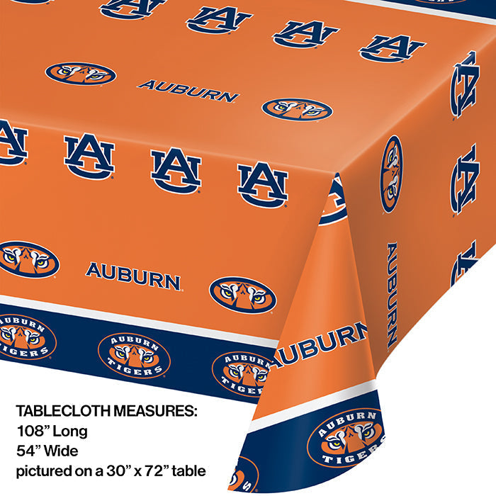 12-Pack Auburn Plastic Table Covers - Disposable Party Tablecloths for Birthday, Wedding & Holiday Decorations - Waterproof & Wrinkle-Resistant (54
