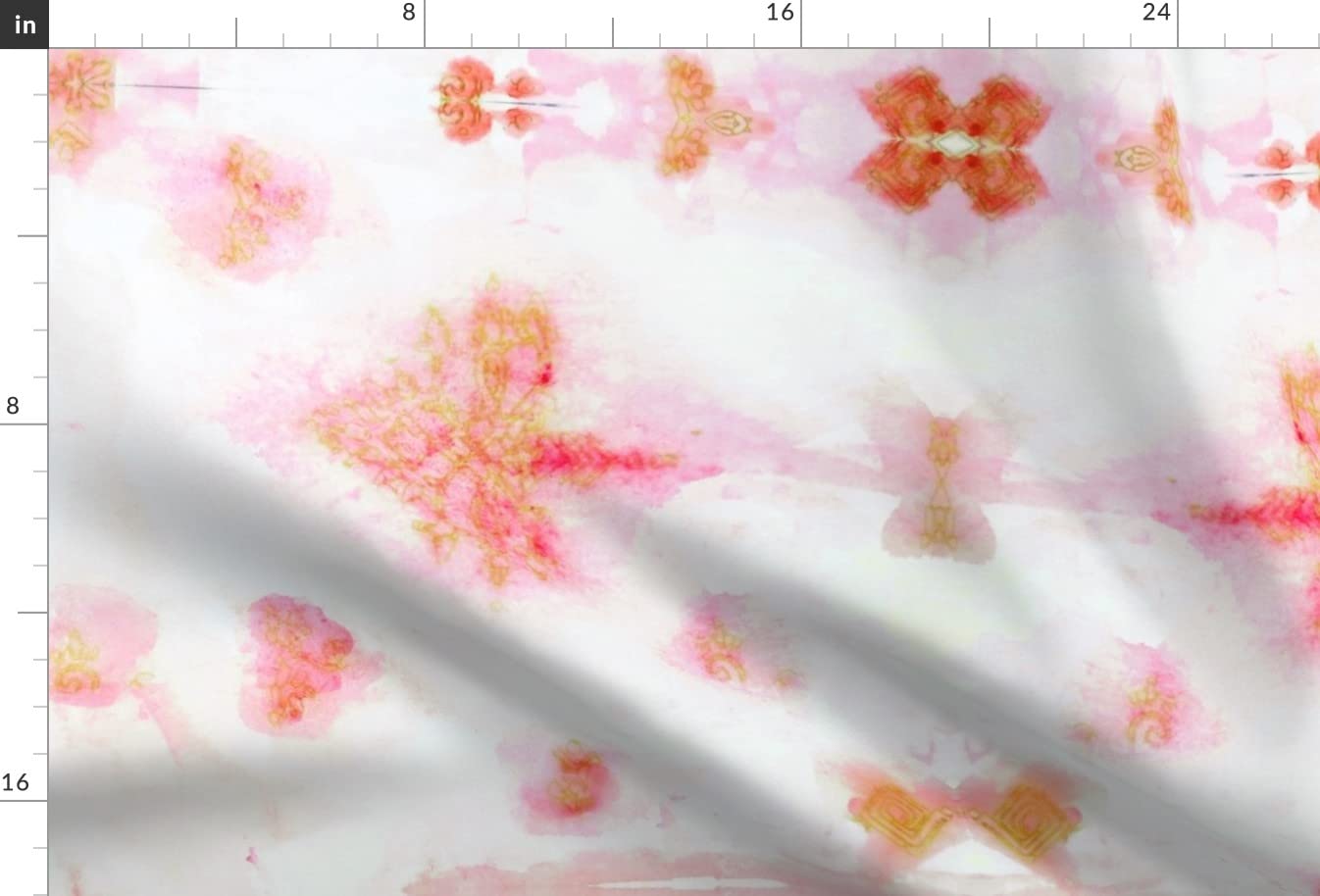 Pink Gold Block Print Watercolor Minky Fabric - Soft Fat Quarter for Sewing Baby Blankets, Quilt Backing & Plush Toys | Perfect for Girls Room Nursery Decor & DIY Projects