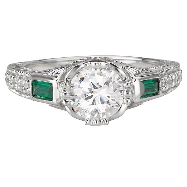 18KT Gold 5/8 CTW Tsavorite & 1/6 CTW Diamond Engagement Ring - Perfect for Proposals, Anniversaries & Special Occasions