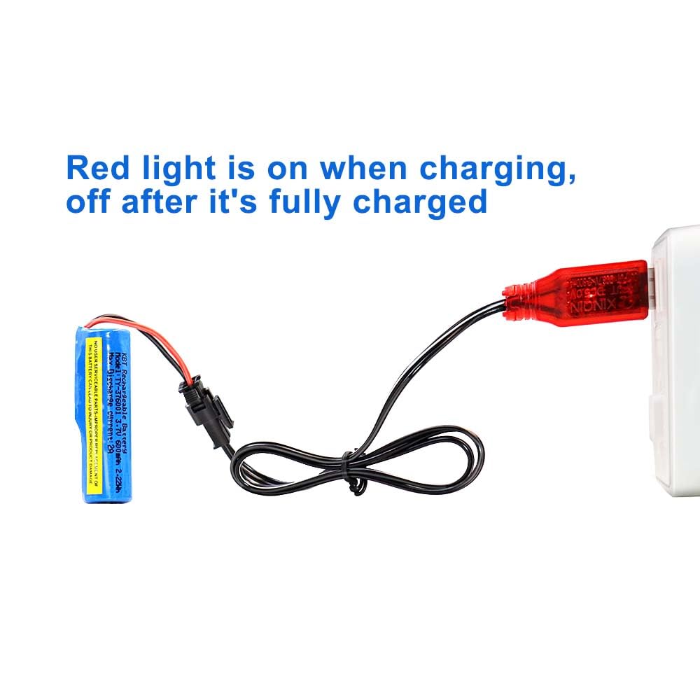 KBT 2 Pack 3.7V 600mAh Li-ion Rechargeable Battery with SM-2P Plug & Charger Cable - Compatible with RC Cars, Trucks, Boats, Stunt Cars - Perfect for Hobbyists and Remote Control Enthusiasts