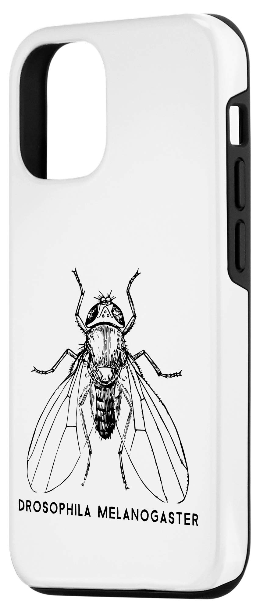 iPhone 12/12 Pro Case - Scientific Drosophila Melanogaster Fruit Fly Design - Perfect for Biology Students, Researchers & Science Enthusiasts - Durable Protection with Unique Science Theme