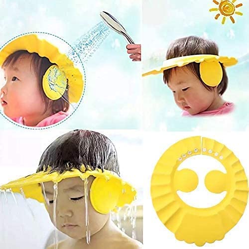 Adjustable Baby Shower Cap for Safe & Soft Hair Washing - Waterproof Bathing Cap Protects Eyes & Ears - Perfect for Toddlers & Infants - Ideal for Bath Time, Swimming & Spa Days