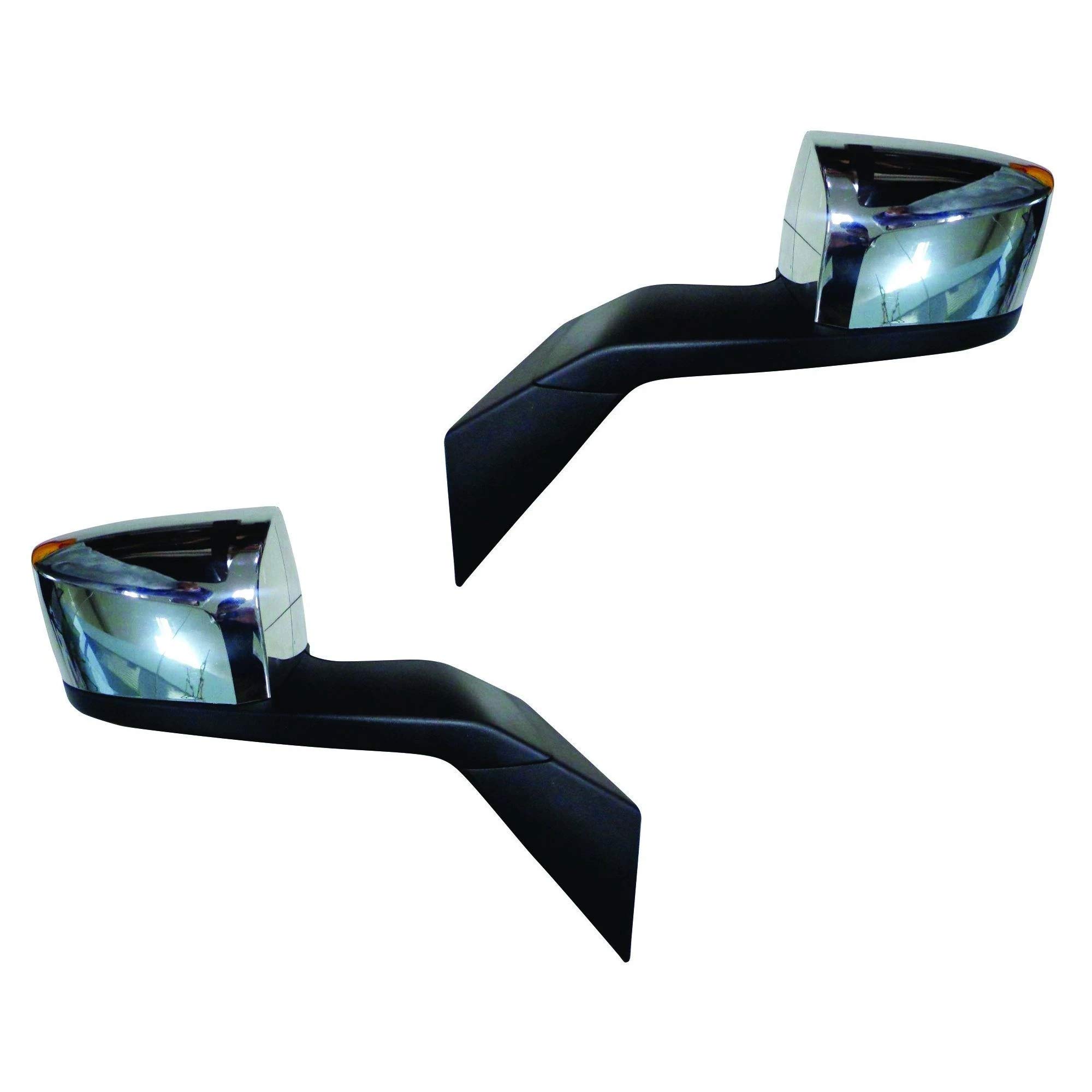 Volvo VNL 2004-2016 Hood Mirror Replacement with Mounting Plates - F245668-69BS Pair (Left & Right Side) | Durable Truck Accessories for Improved Visibility & Safety