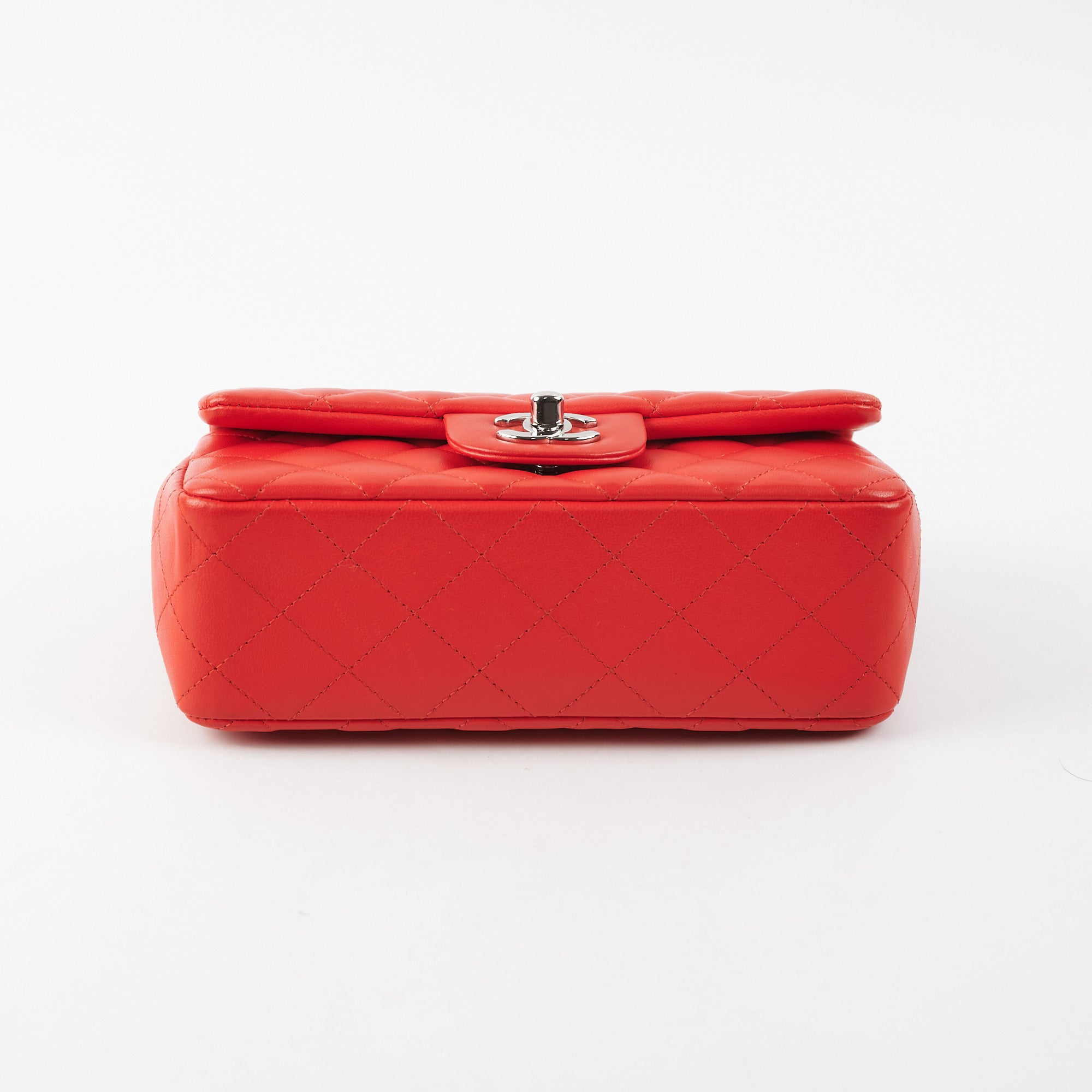 Chanel Mini Rectangular Bag in Red Lambskin Leather - Luxury Crossbody Purse for Women, Perfect for Date Night & Special Occasions