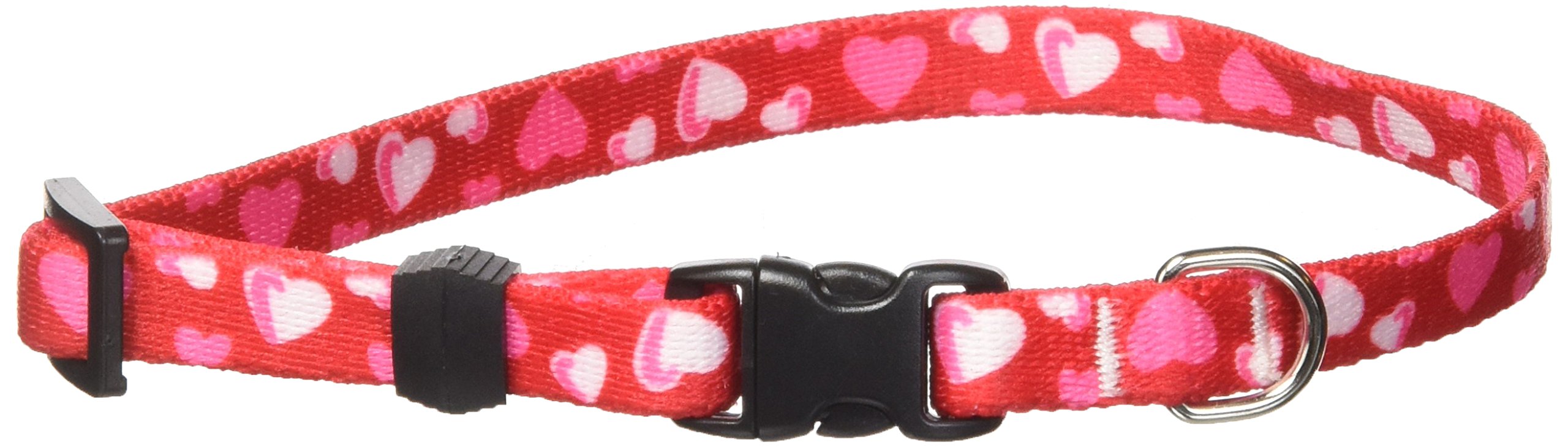 Red Hearts Dog Collar - Adjustable 8