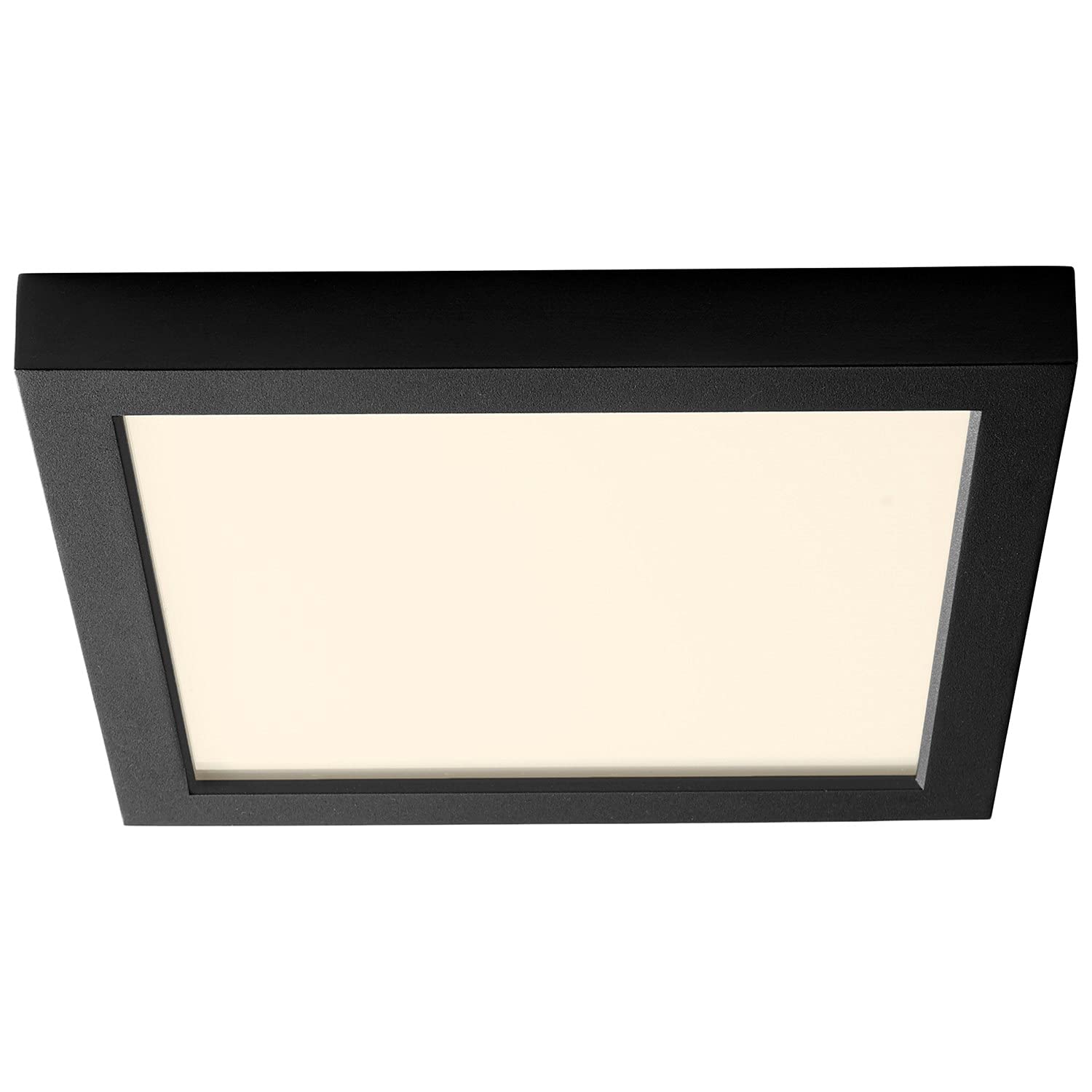 Altair 9 Inch LED Square Ceiling Light - Black Modern Flush Mount Fixture for Bedroom, Kitchen & Hallway Lighting | Altair Collection