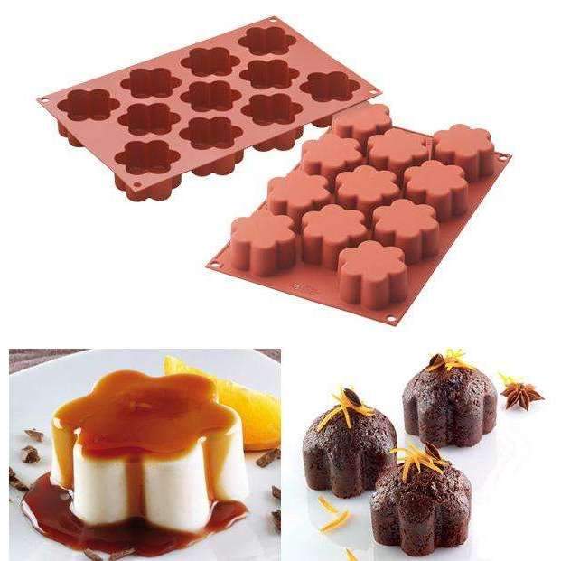 Silikomart™ Flower Silicone Mould for Cake Decorating, Chocolate, Candy & Soap Making - Baking & DIY Craft Supplies for Home & Party Use