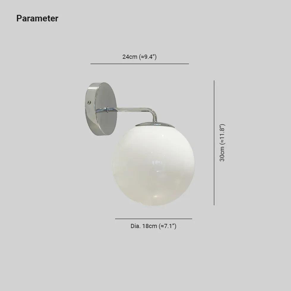 Modern Round Glass Ball Wall Lights - Elegant Home & Office Lighting for Living Room, Bedroom, Hallway Decor