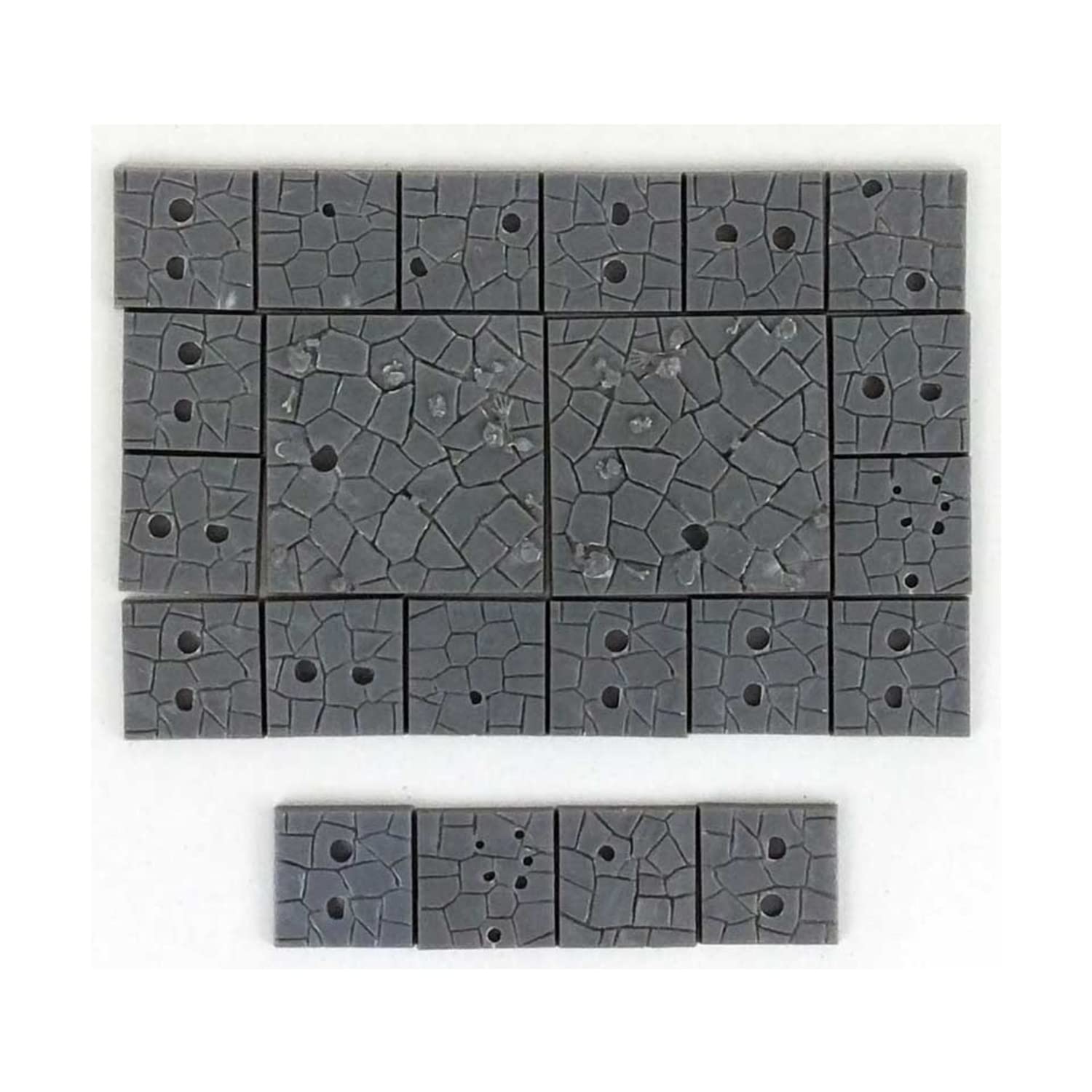 Mantic Games MGDS23 Dungeon Saga: Flagstone Bases Play Set - Fantasy Tabletop RPG Terrain for Miniature Wargaming & D&D Campaigns
