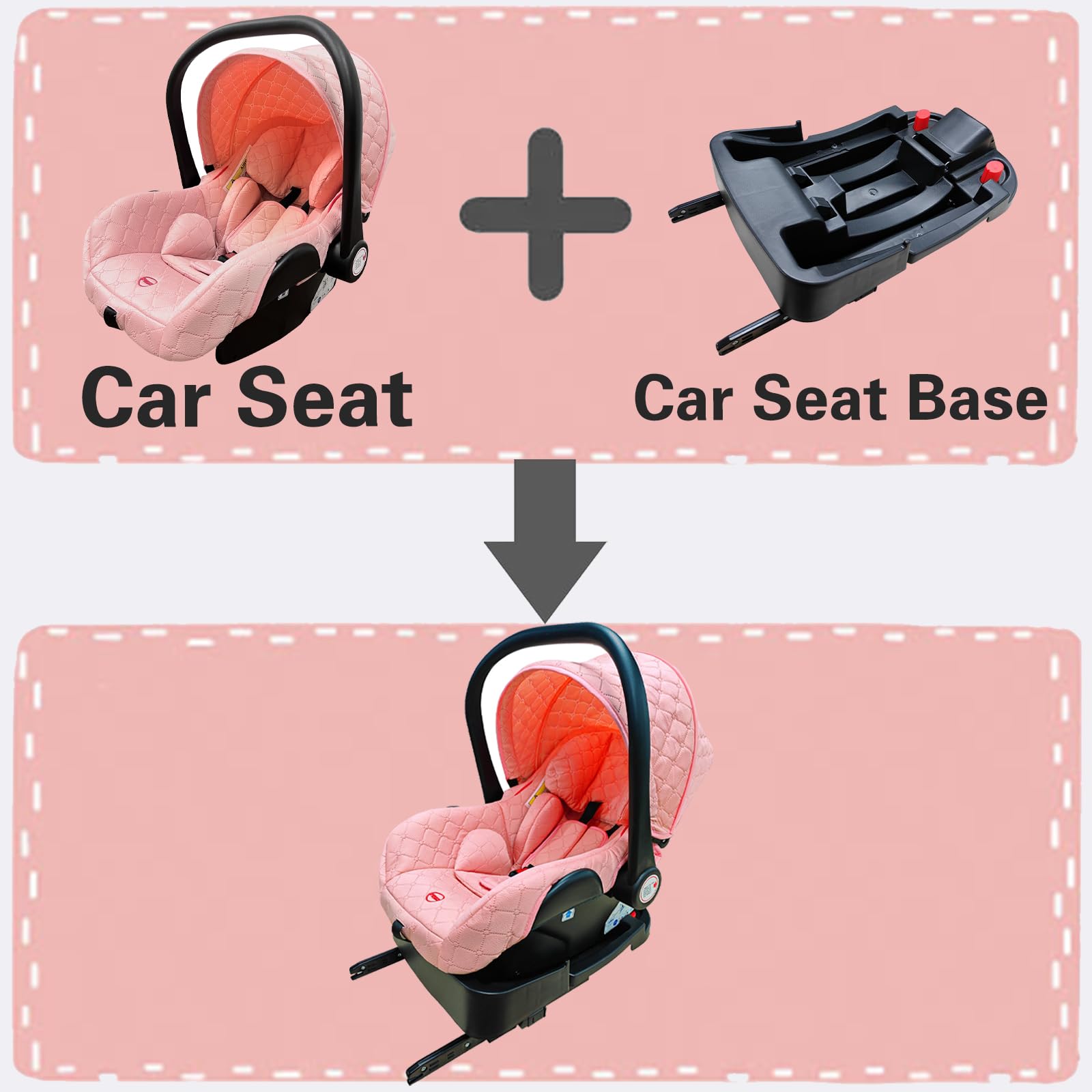 3 in 1 Baby Stroller with Car Seat - Lightweight Travel Stroller, One-Click Fold, Adjustable Recline, High Aluminum Frame (Dark Gray) | Perfect for Newborns, Toddlers & Airplane Travel