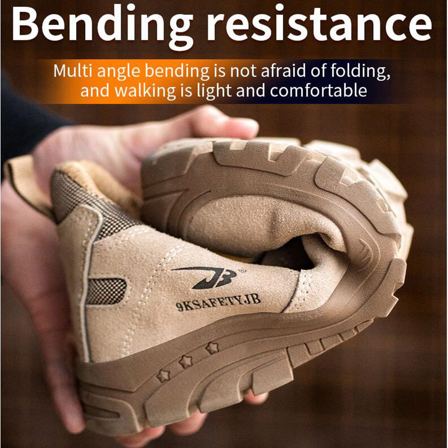 Tanleewa Men's Steel Toe Work Boots - Waterproof, Lightweight Safety Shoes with Insulation & Anti-Pierce Protection for Construction, Welding & Industrial Work | Durable Work Boots for Outdoor Jobs & Heavy Duty Labor
