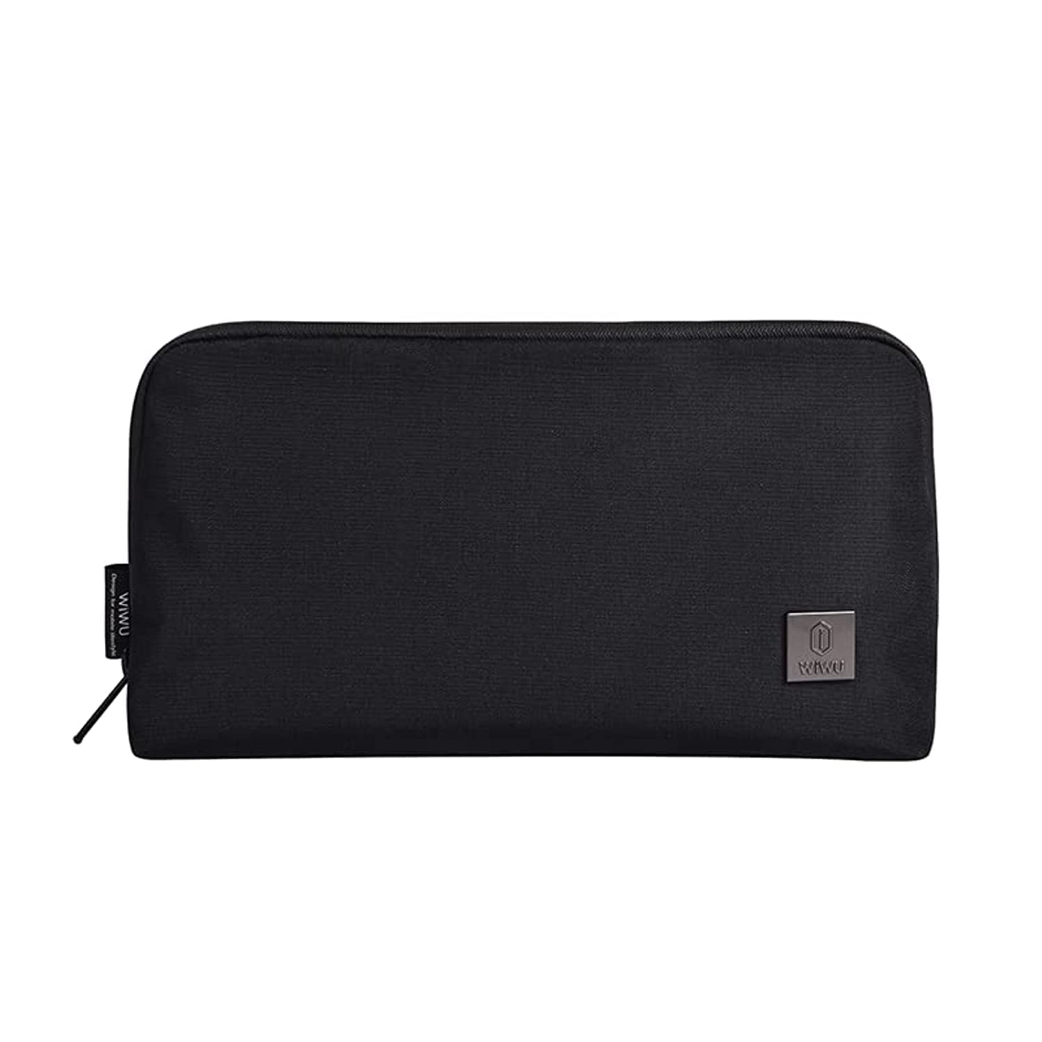 WIWU Waterproof Electronics Organizer Bag - Large Travel Cable Organizer for Apple Pencil, Hard Drives, Phones, USB & SD Cards - Perfect for Travel, Office & Home Organization (Black)