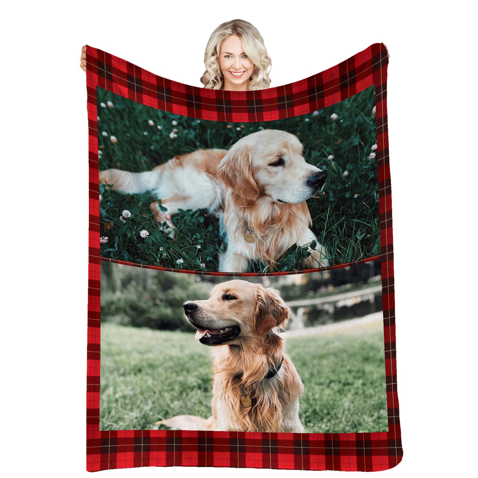 Personalized Photo Blanket - Custom Picture Throw with Text & Collage for Adults, Kids, Family - 30x40 Inches - Perfect for Birthdays, Anniversaries & Home Decor