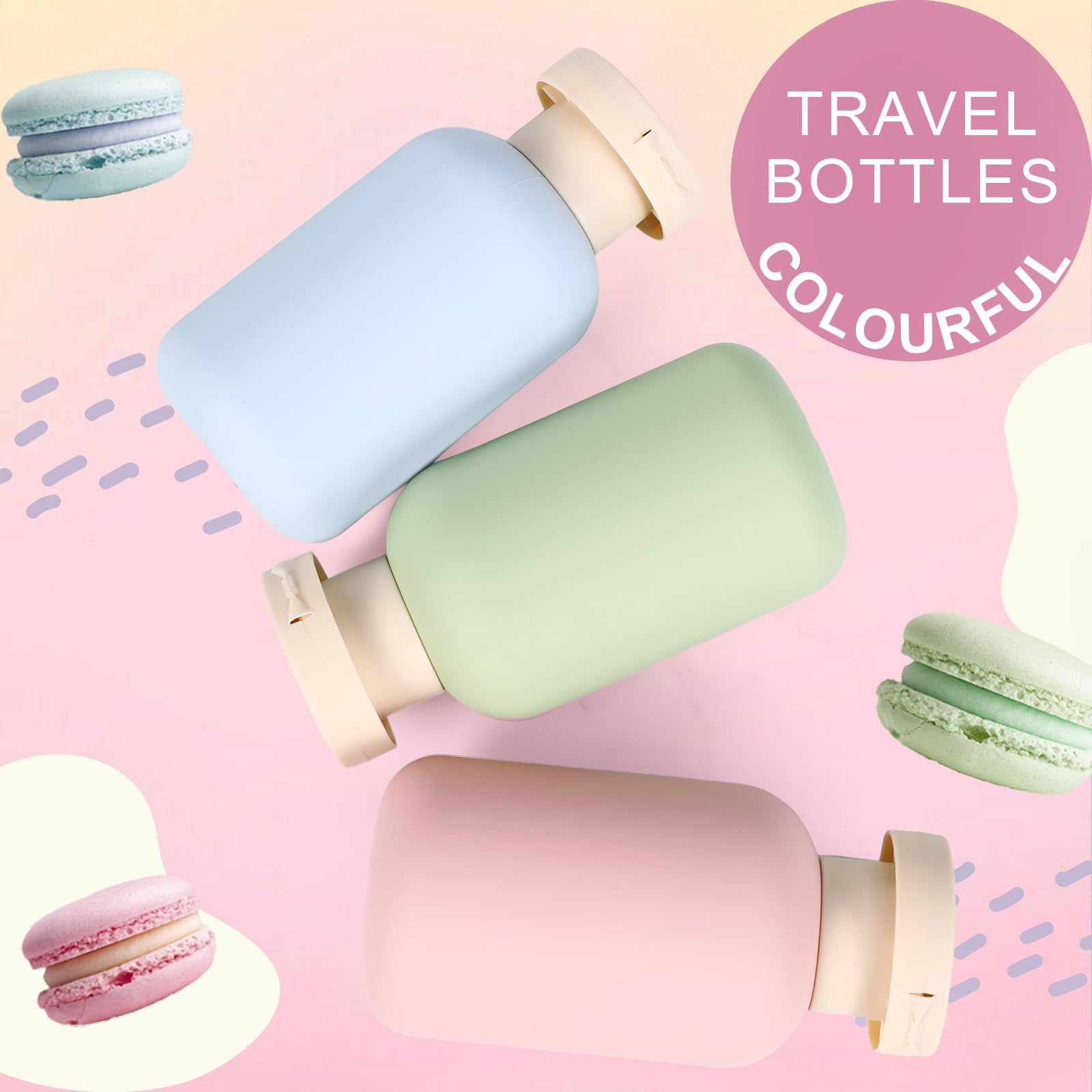 10 oz Leak Proof Travel Bottles for Toiletries - 3 Pack Refillable Squeeze Bottles for Shampoo, Conditioner, Lotion & Body Wash | TSA Approved for Air Travel, Gym & Camping Essentials